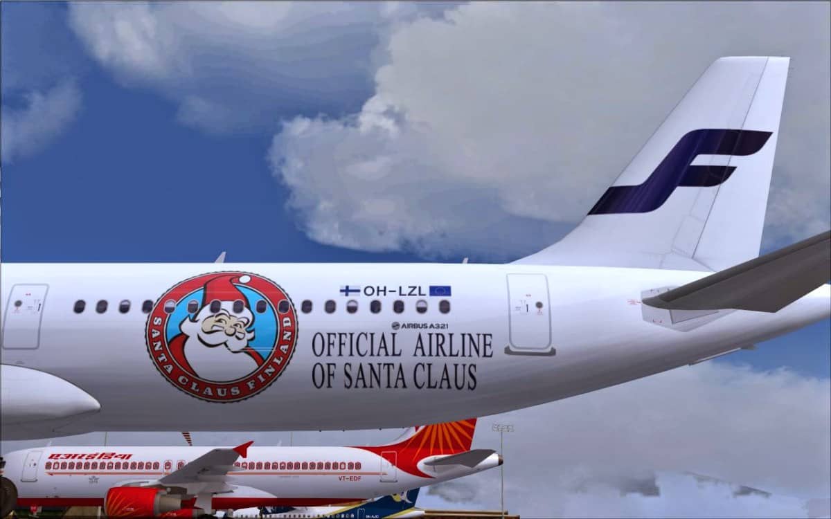 FI Santa Plane Finnair